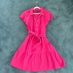 GAP Gauze flutter sleeve mini shirt dress